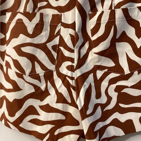 SPANX “ON THE GO” ZEBRA PRINT SHORTS Size XL Brown & Cream - Picture 8 of 11